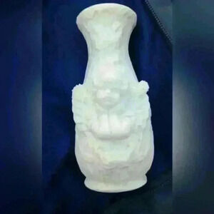 Vintage Jade cherub vase